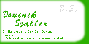 dominik szaller business card